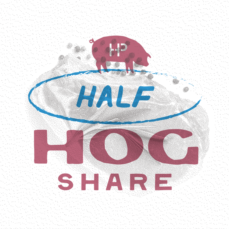 1/2 PASTURED HOG "Home Chef" (+4 packs of Pork Chops For Free!)