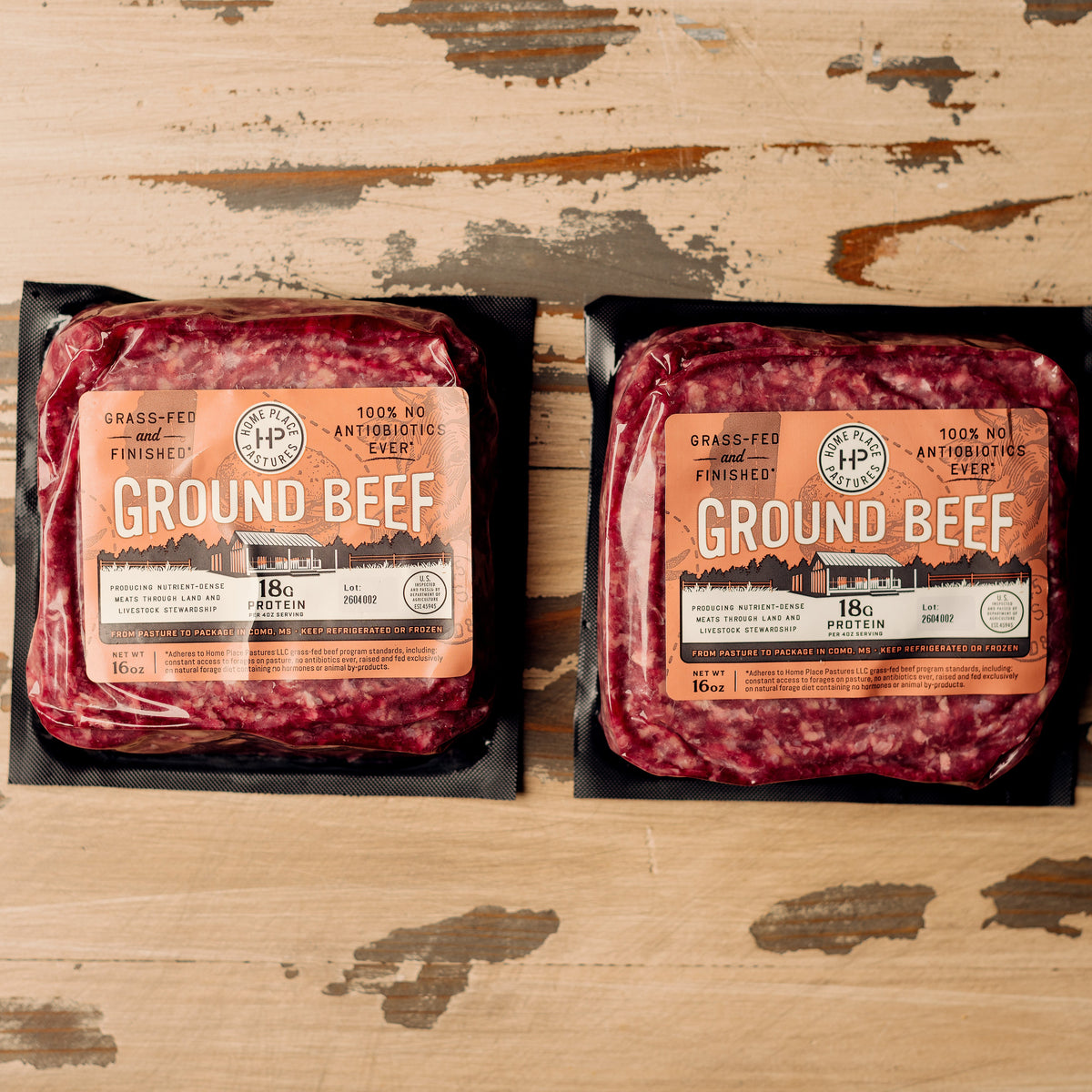 Grass-fed ground beef from Home Place Pastures