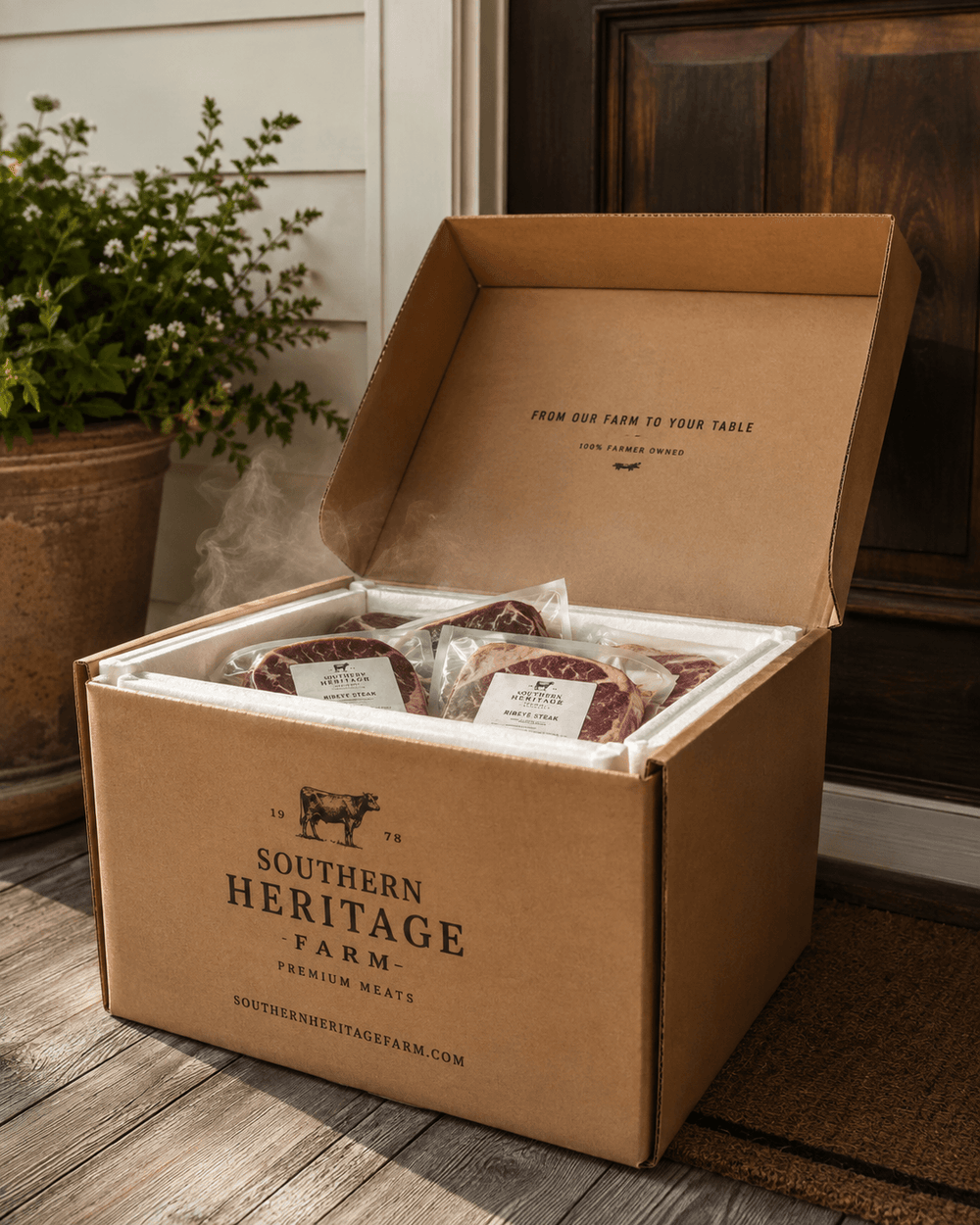 Frozen meat delivery from Home Place Pastures