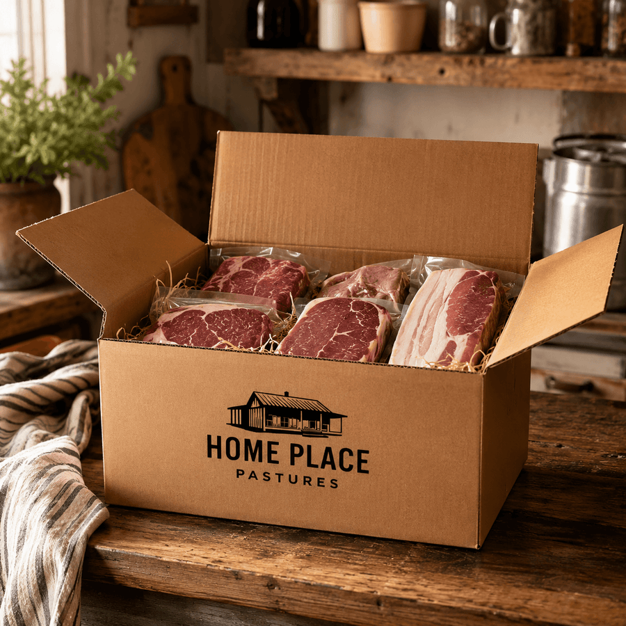 The four Home Place Pastures membership box options