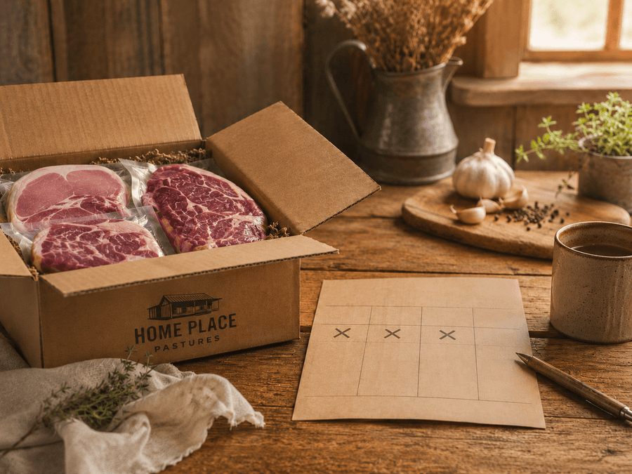 Choosing a delivery frequency in the Home Place Pastures member portal